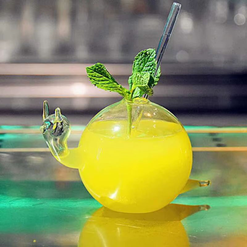 Verre à Cocktail créatif en forme d'escargot