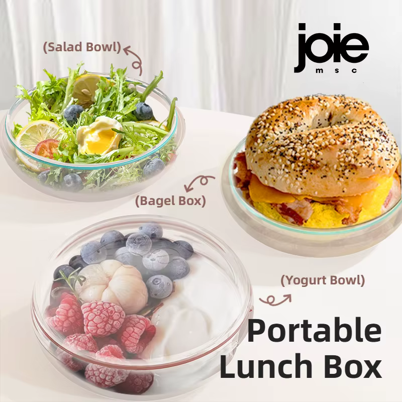 Joie-Boîte à lunch ronde transparente