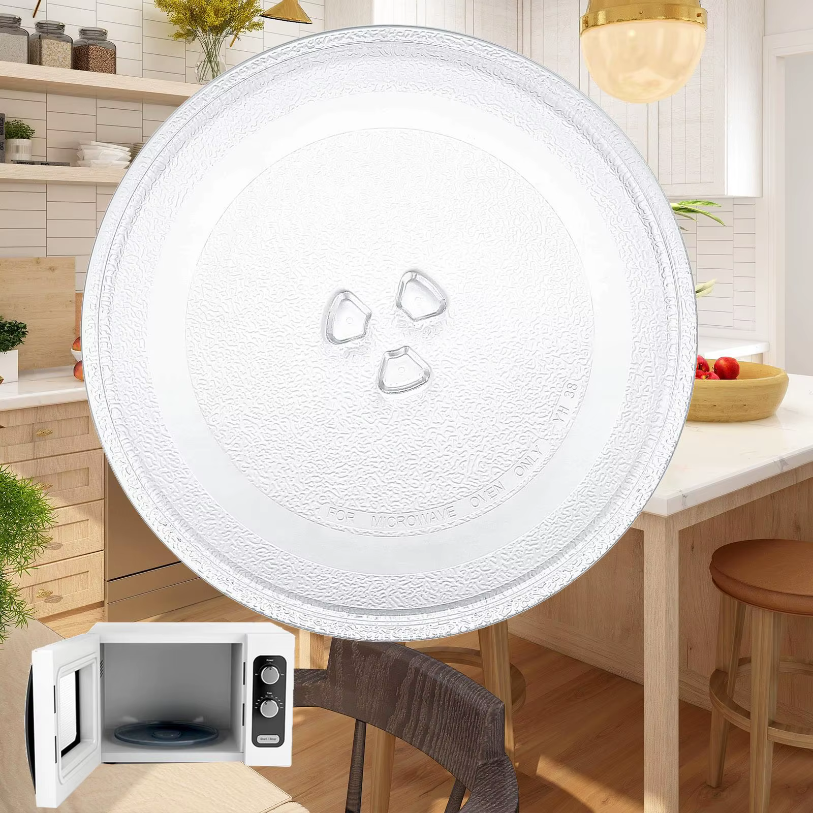 Plateau tournant en verre pour four à micro-ondes