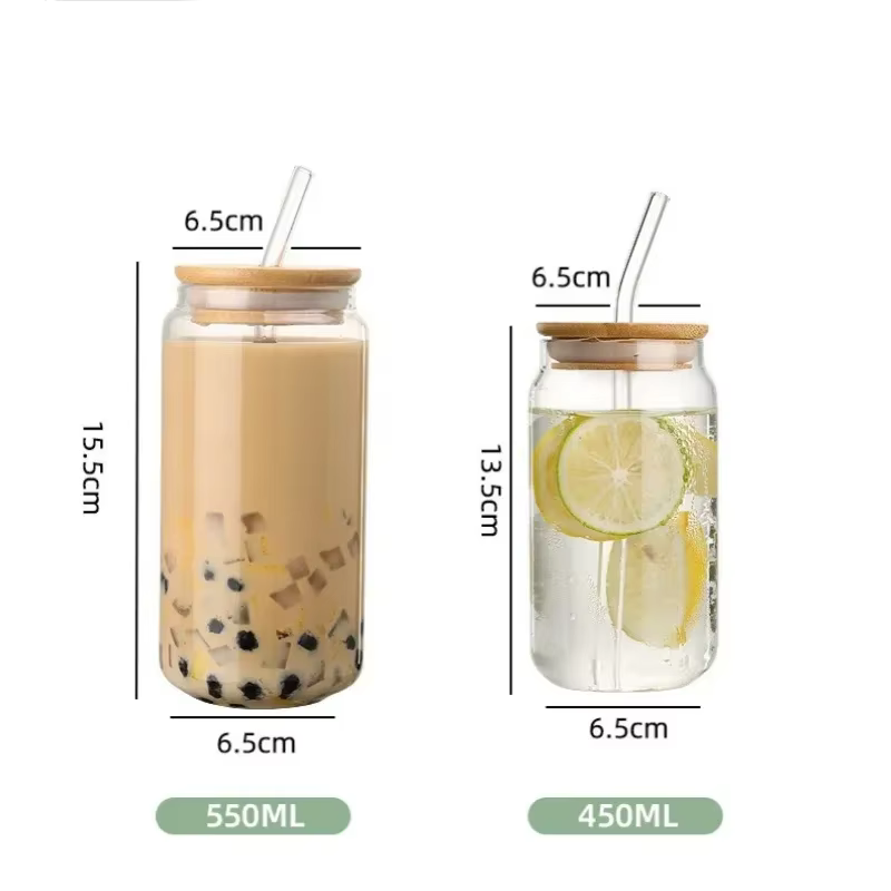 Tasse en verre Transparent de 450ml/550ml