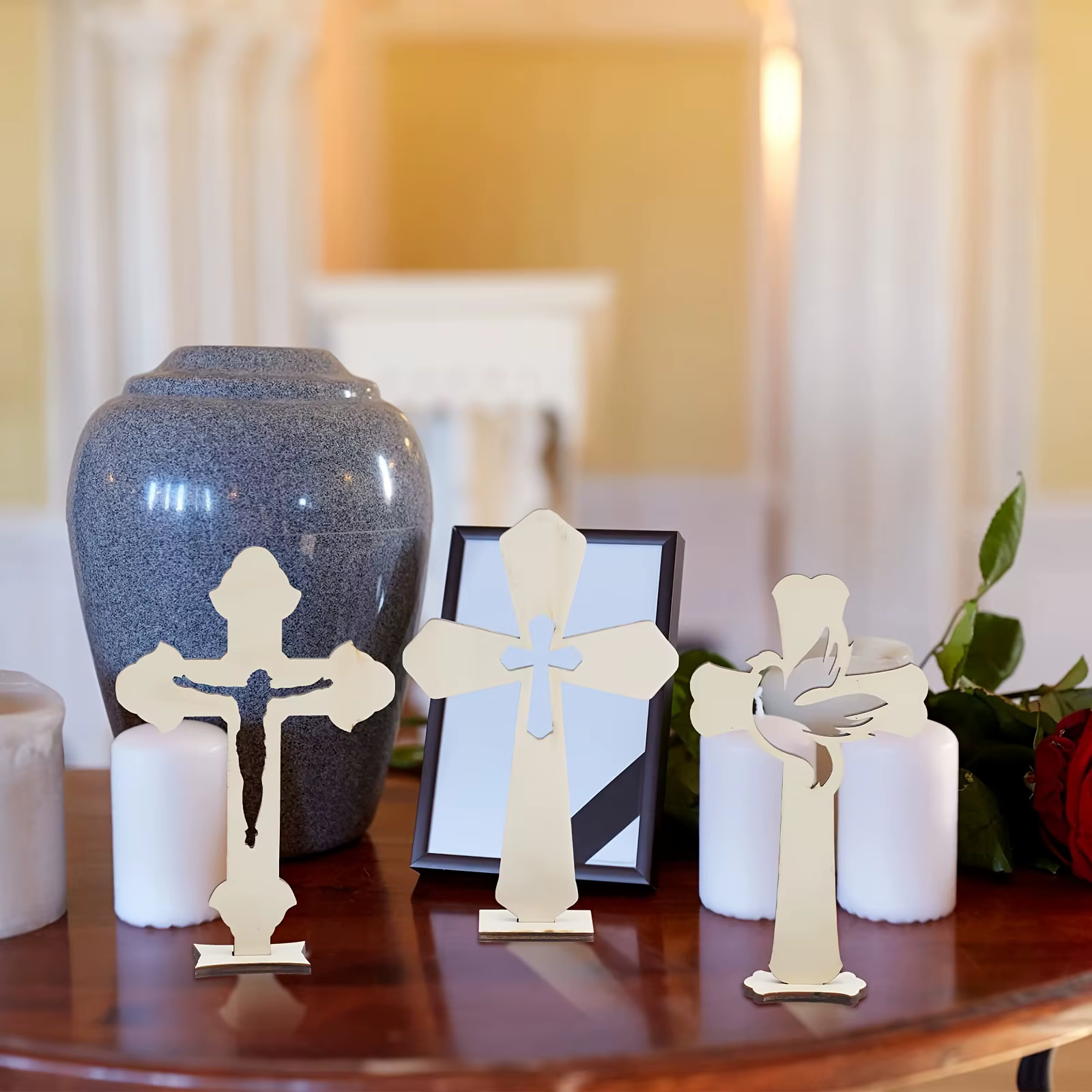 6 croix en bois catholiques pour l'artisanat