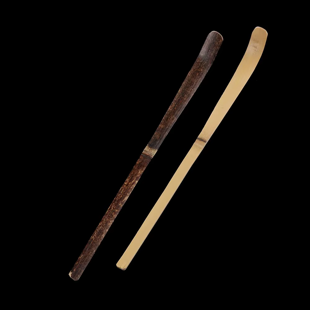 Spatule à thé en bois de bambou noir