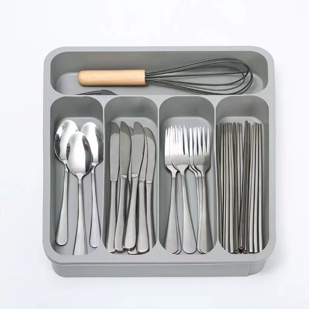 Organisateur de tiroir à couverts en plastique