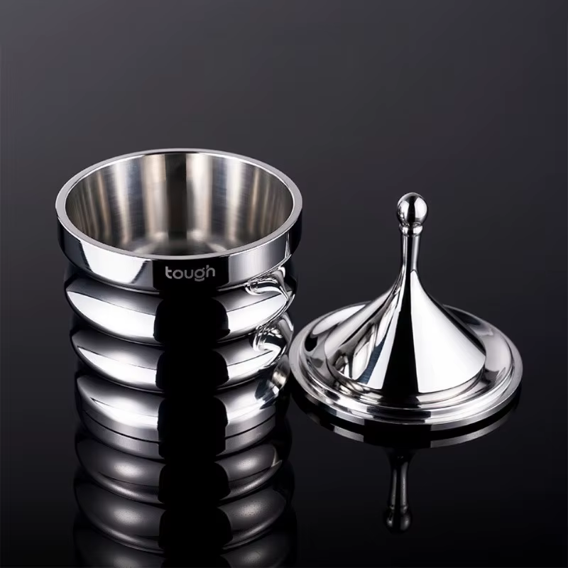 JUSTINLAU Ensemble Tamper et Tasse de Dosage Café 58mm en Acier Inoxydable