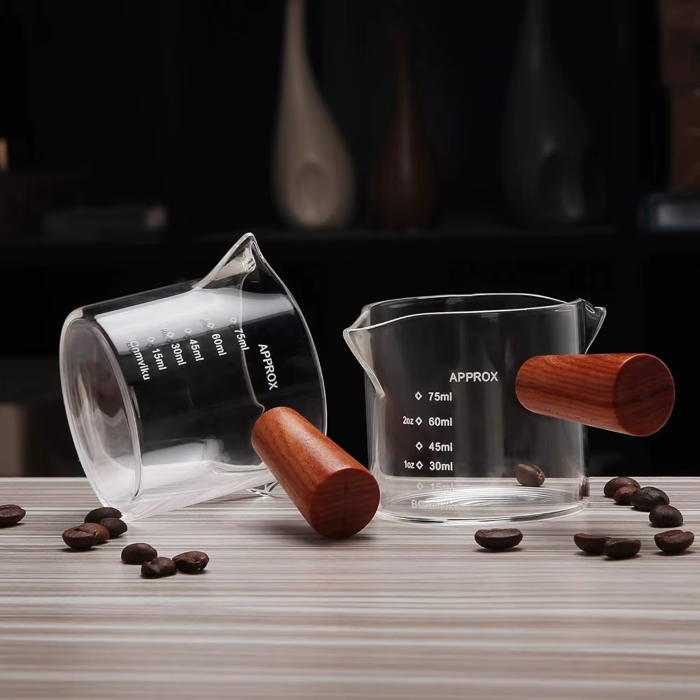 Verres à expresso en verre transparent de 75ML