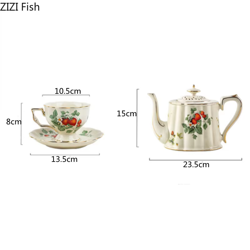 Tasse à café rétro européenne et ensemble de thé de l'après-midi