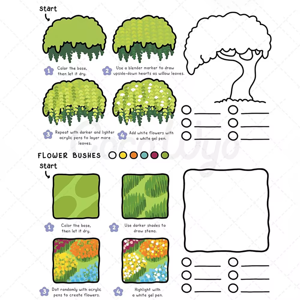 Comment dessiner des modèles : Guide facile et amusant, étapes détaillées pour les étudiants pour dessiner des motifs de dessins animés