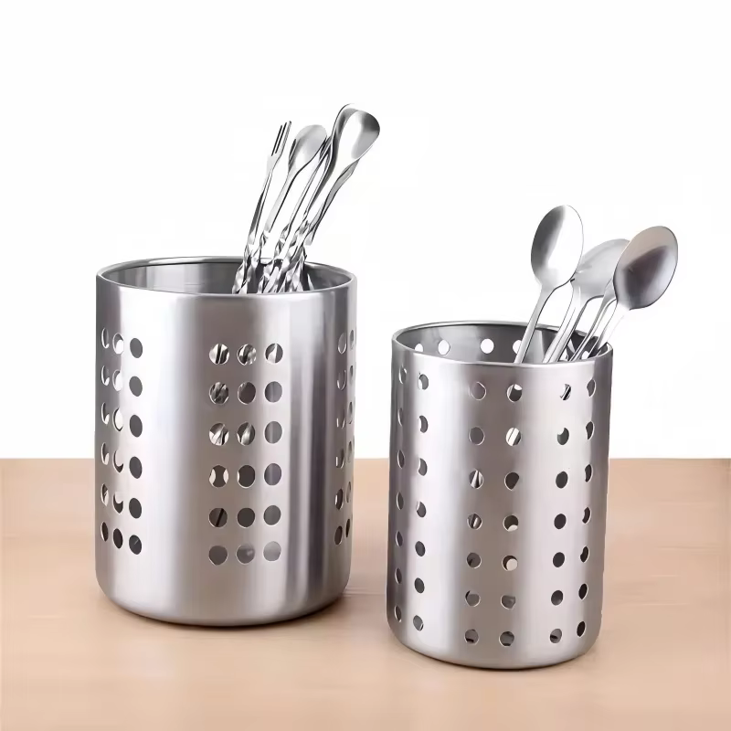 Boîte de rangement pour baguettes et couverts en acier inoxydable