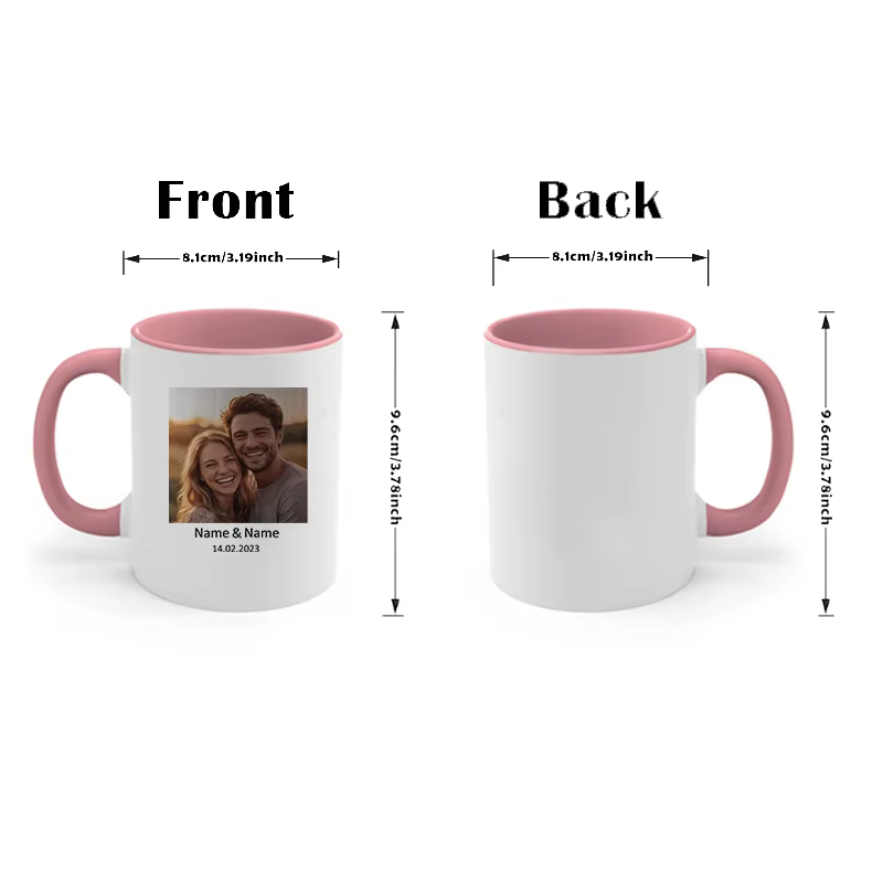 Mug photo personnalisé avec texte | Mug à café personnalisé avec photo