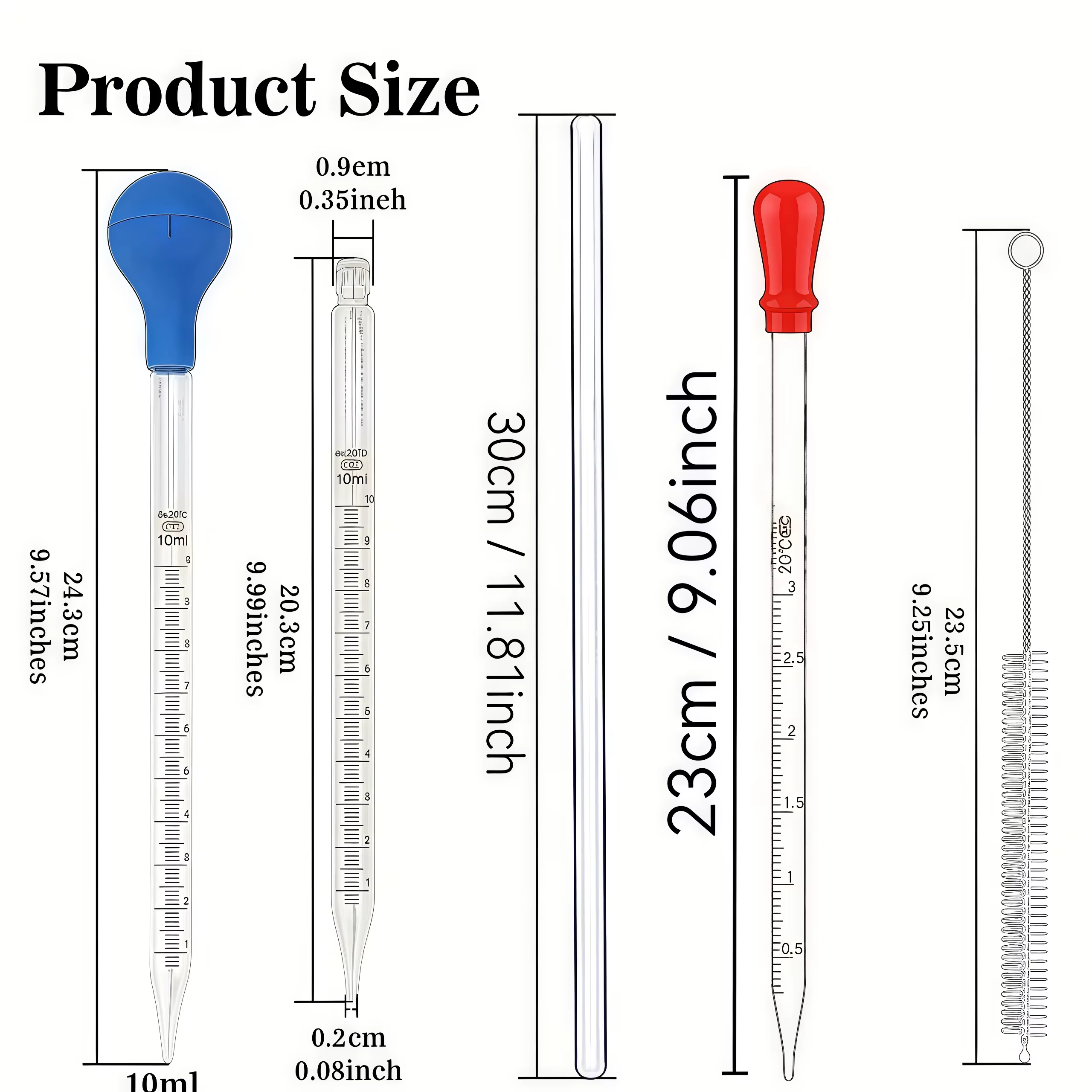 Pipette en verre, compte-gouttes
