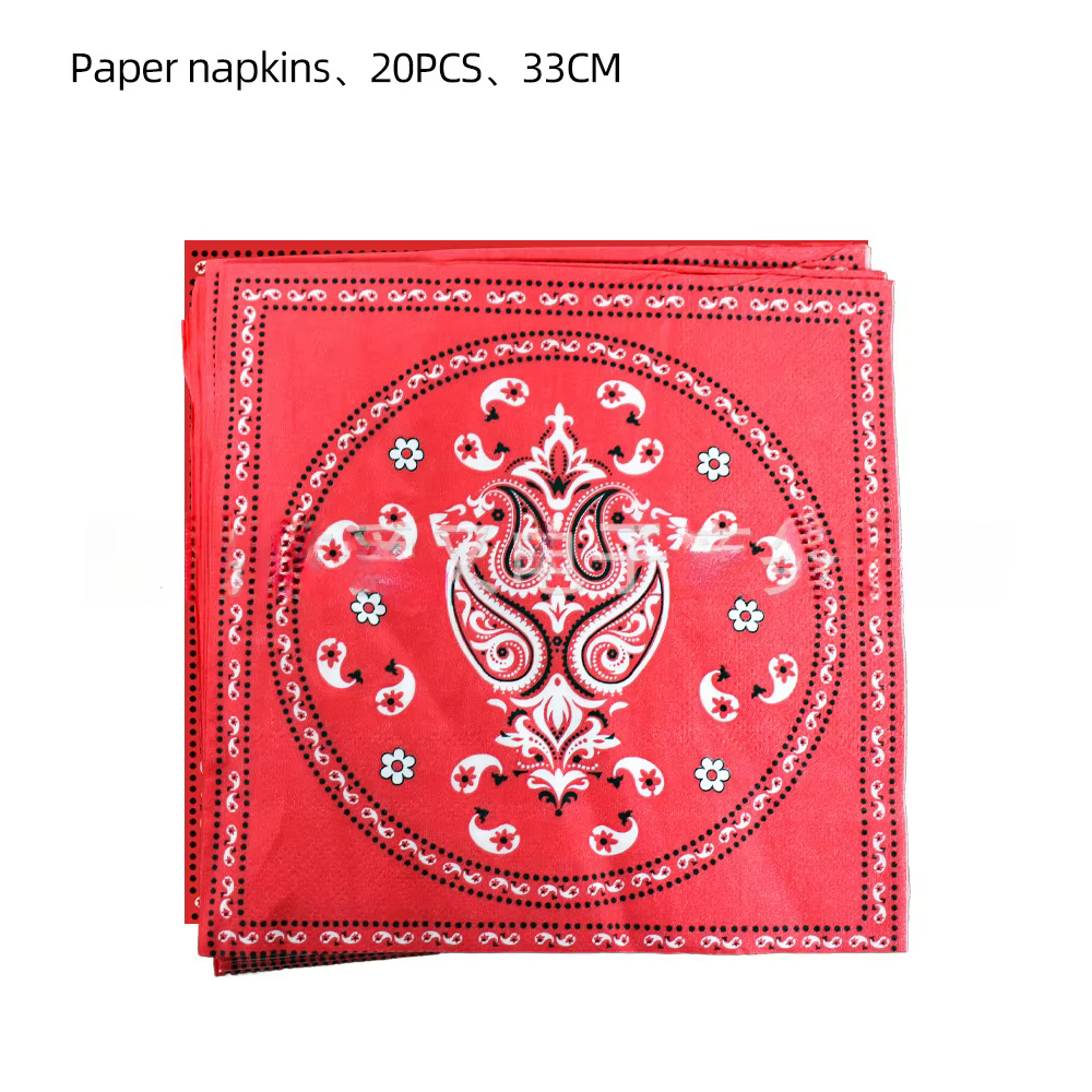 Ensemble de vaisselle jetable Western Cowboy : gobelets en papier