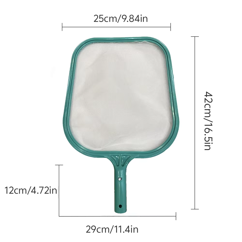 Épuisette à feuilles pour piscine et spa, nettoyeur à cadre en maille, outil d'entretien de piscine (vert)