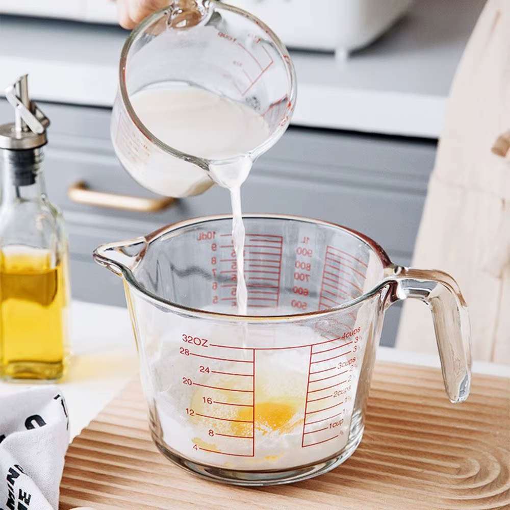 Gobelet à lait en verre transparent de grande capacité