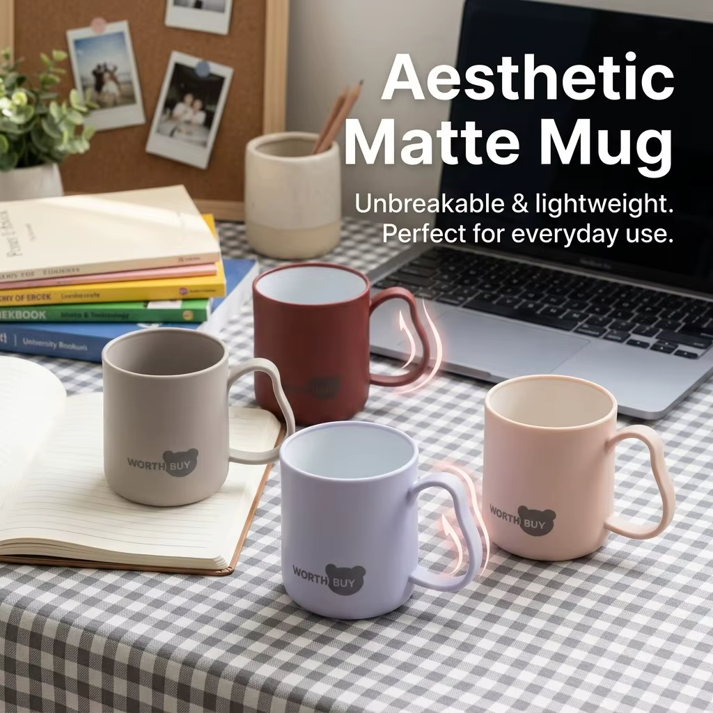 Tasse à café incassable en plastique