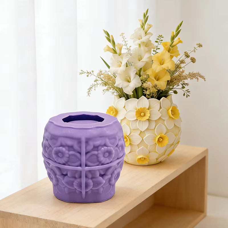 Moule en silicone en forme de narcisse avec une texture exquise ; parfait pour la création de boules de fleurs fraîches