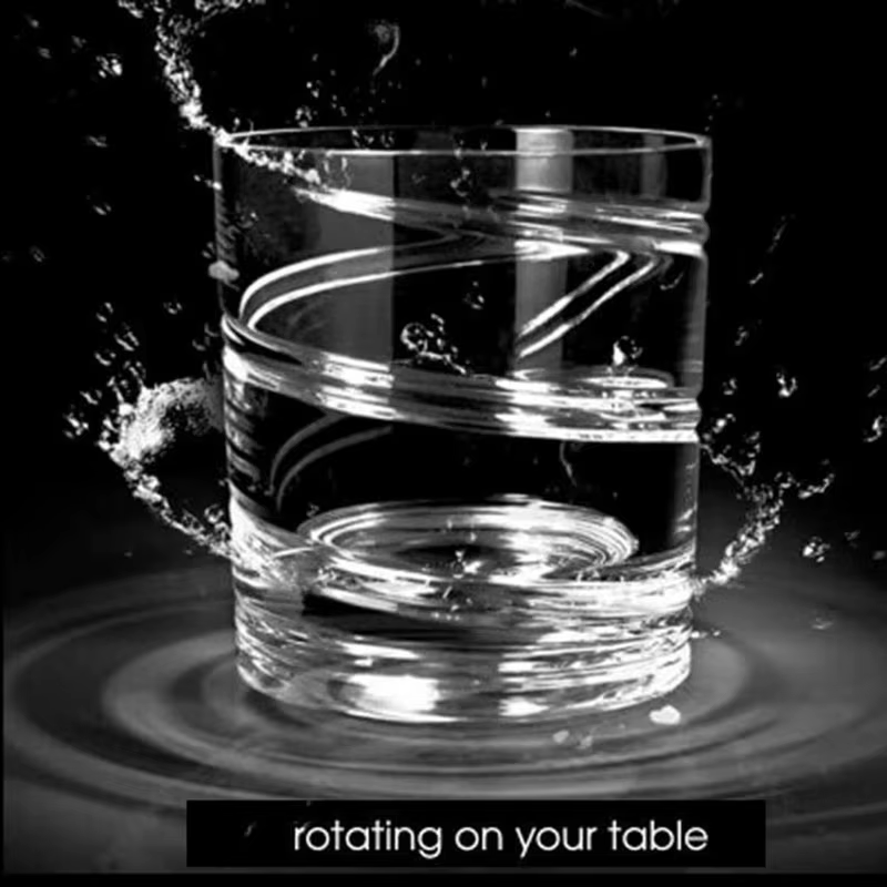 Verre à whisky rotatif