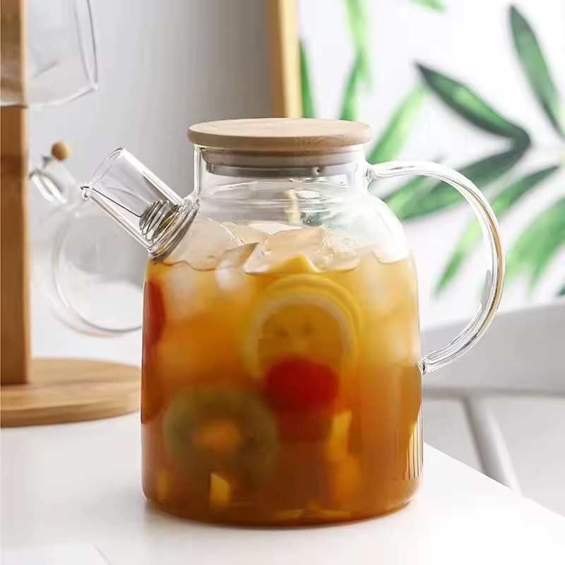 Théière en verre Borosilicate Transparent résistant à la chaleur