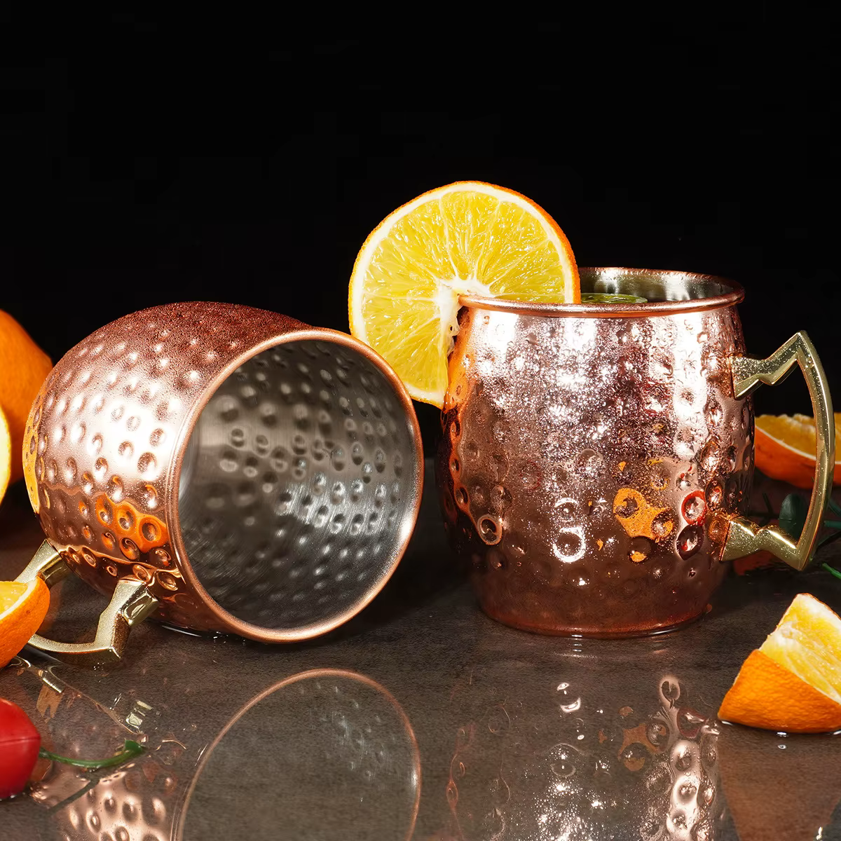 Mules de moscou en acier