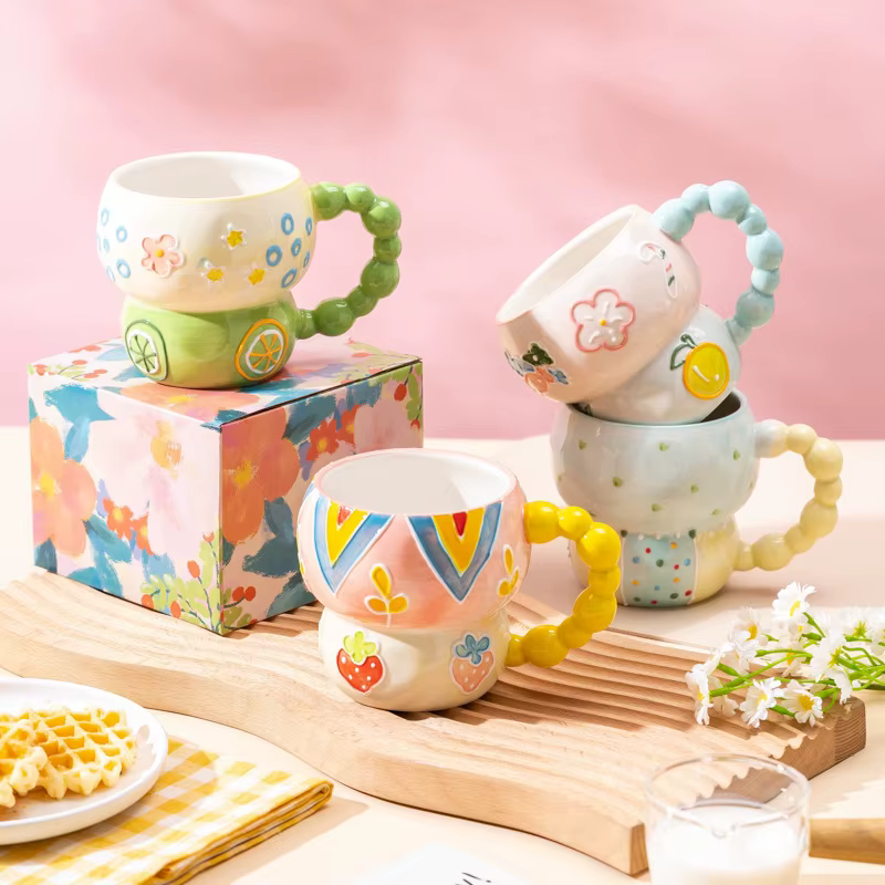 Tasse à café créative en céramique couleur