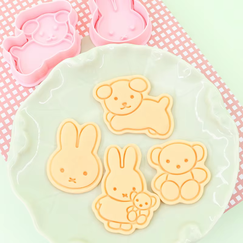 Moule à biscuits Miffy Kawaii Tête de lapin 3D Dessin animé DIY