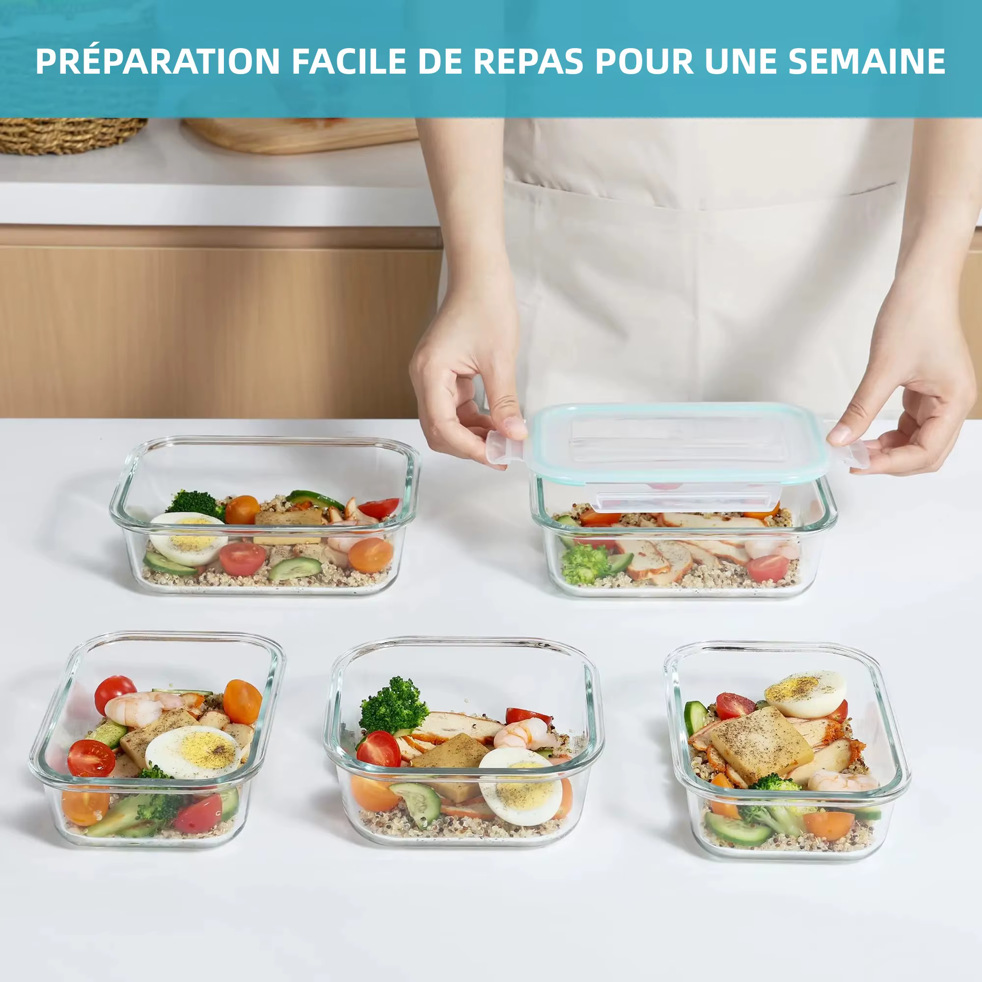 Boîte à déjeuner en verre