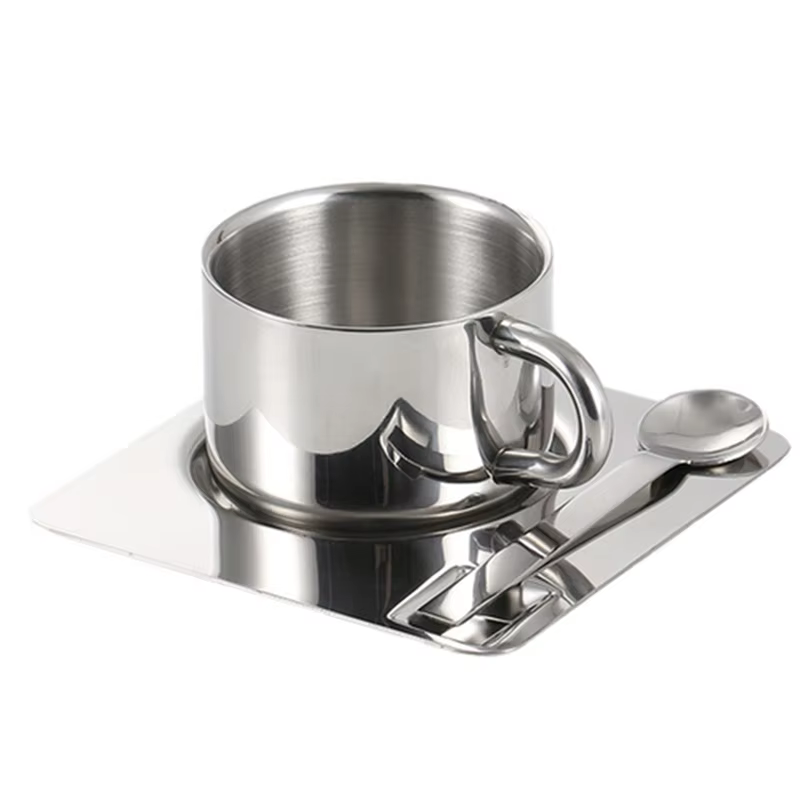 Ensemble de tasses à café avec cuillère napperon cuisine boisson tasse d'eau accessoires de table