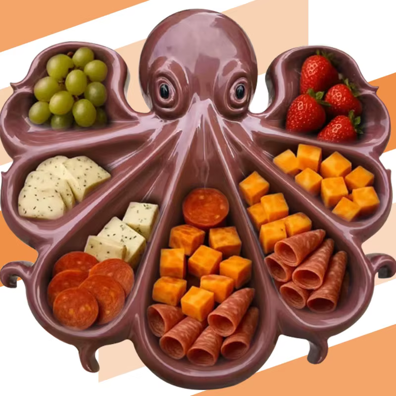 Plateau alimentaire en forme de poulpe