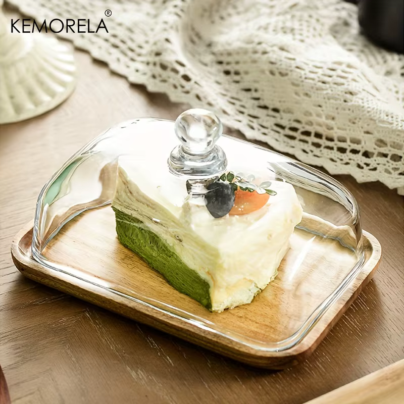 Assiette en bois pour gâteaux et desserts