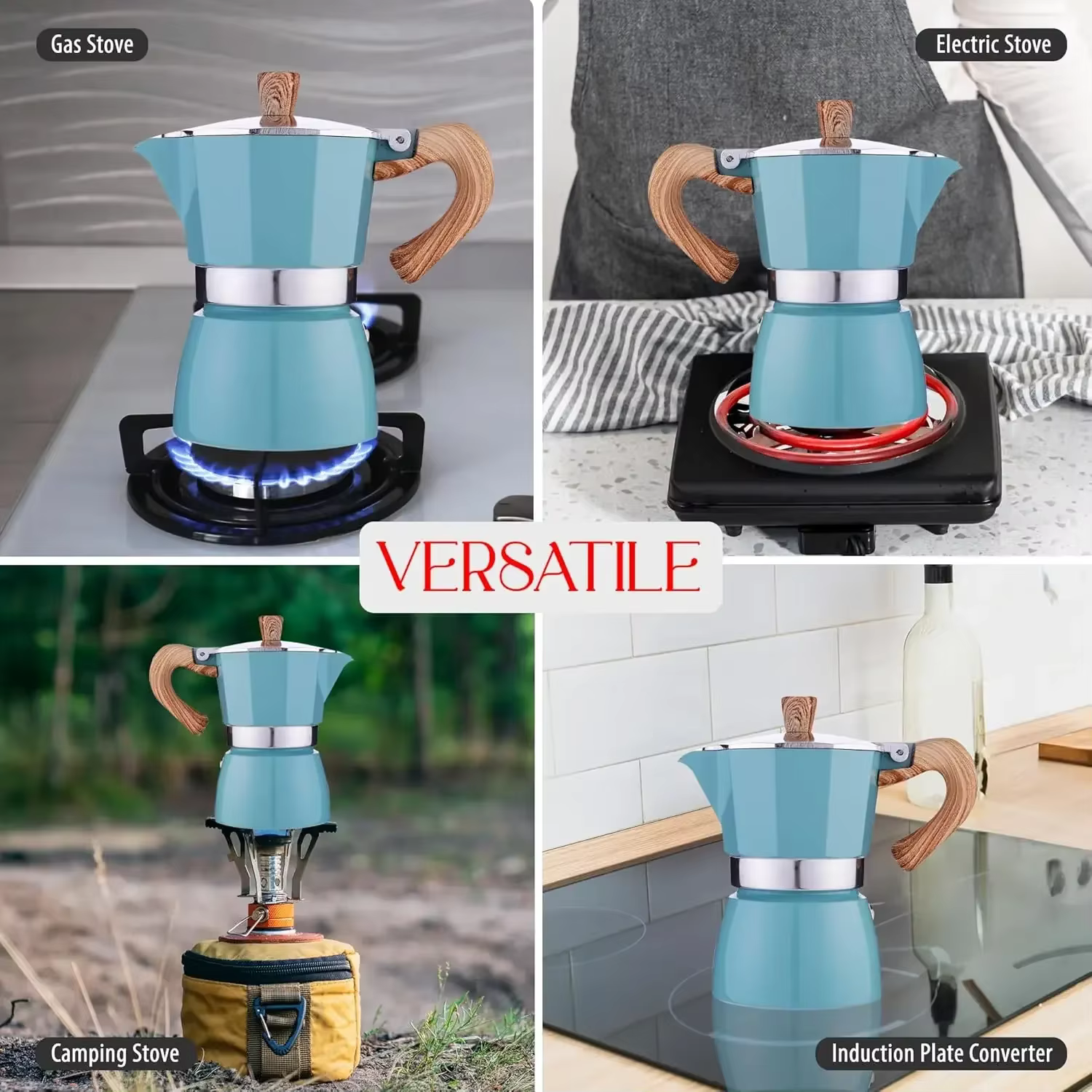 Cafetière Moka en aluminium de qualité supérieure