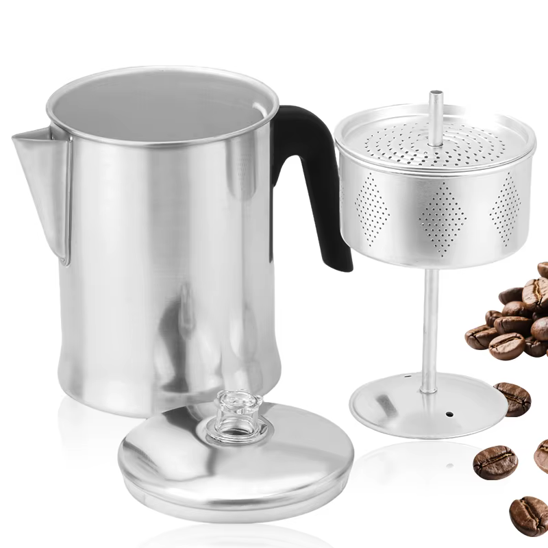 Cafetière à percolateur en acier inoxydable
