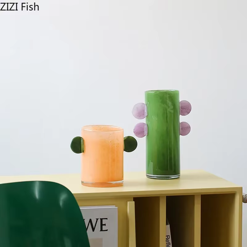 Vase en verre nickel é coloré