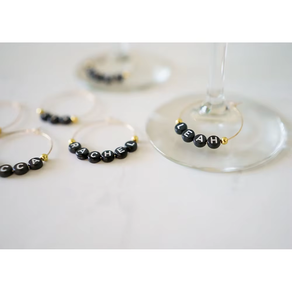 Breloques personnalisées d'identification de verre à vin