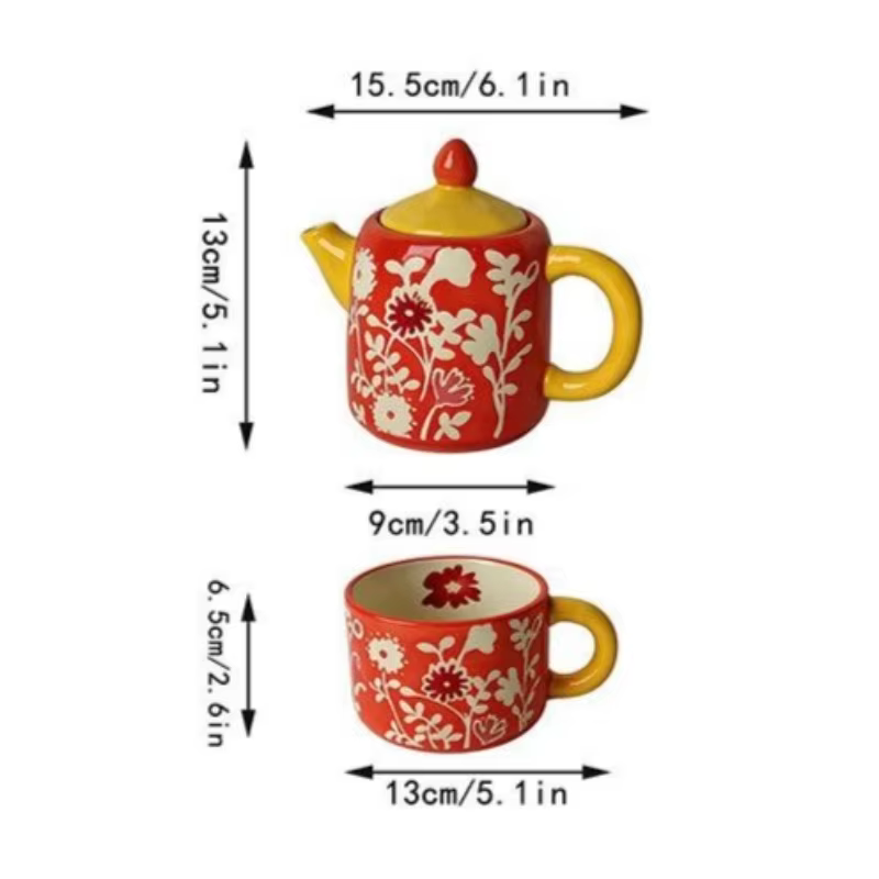 Théière en céramique avec couvercle