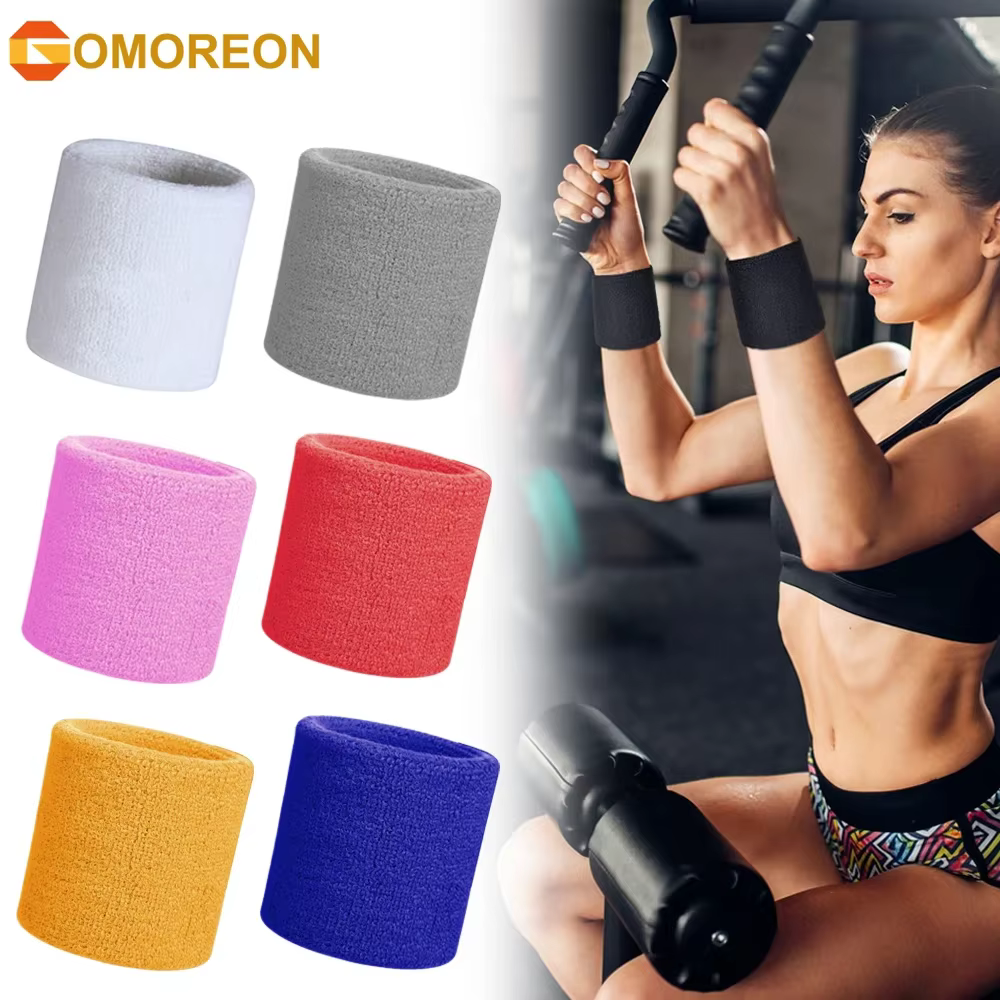 Pack de bracelets de sueur de poignet de sport multicolores uniques pour ligues de basket-ball (noir/jaune/blanc/bleu/rose/rouge/gris)
