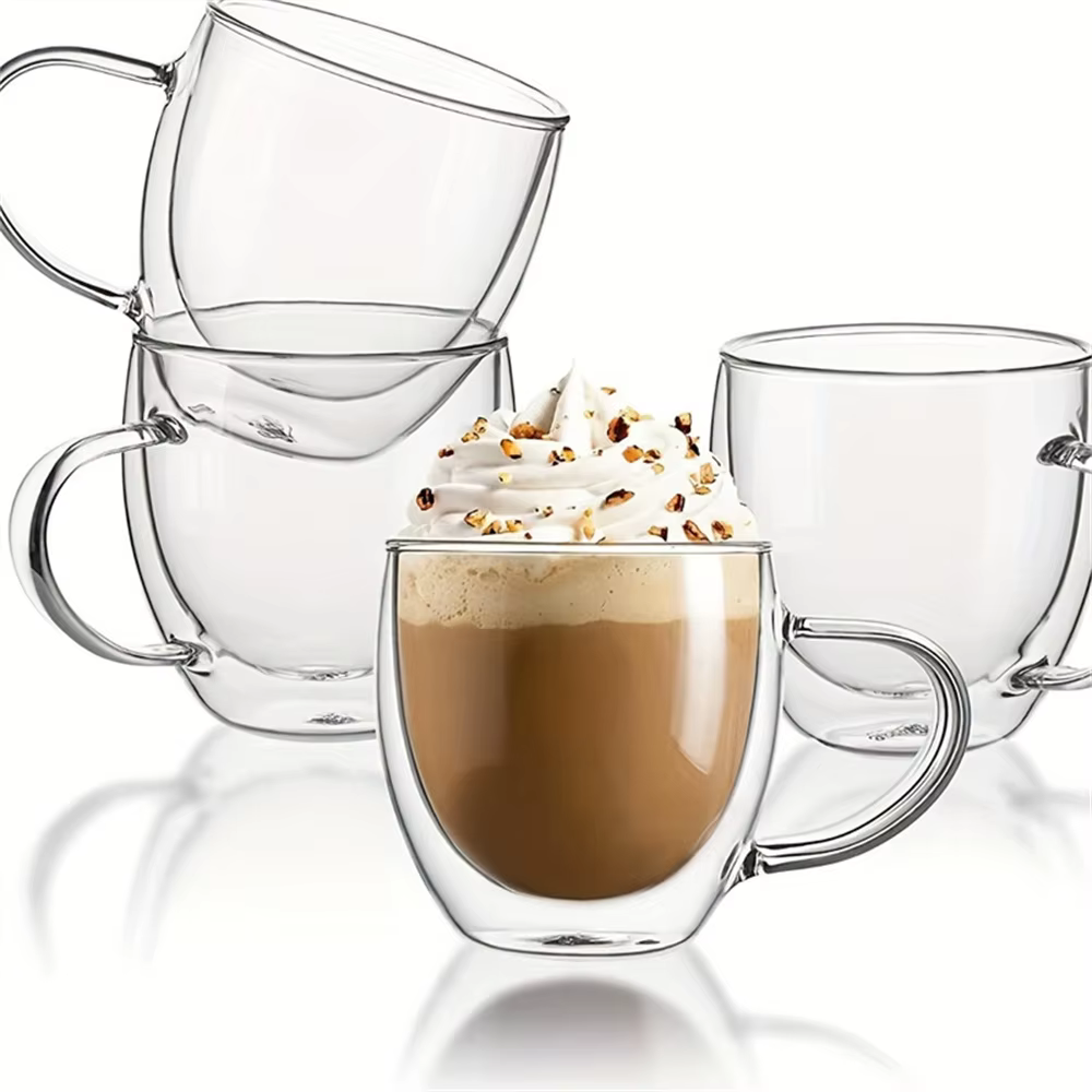 Tasse à café en verre Borosilicate à Double paroi de qualité supérieure