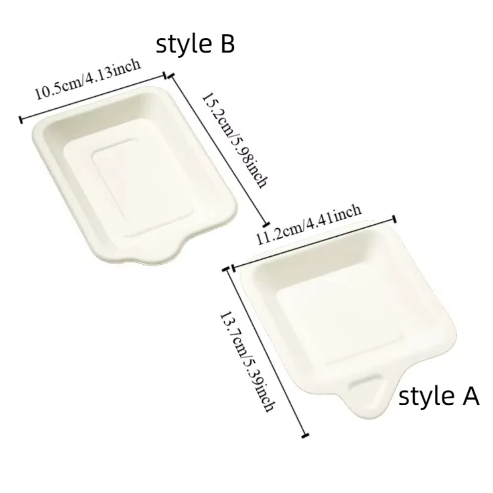 Assiette en papier jetable en matériau biodégradable