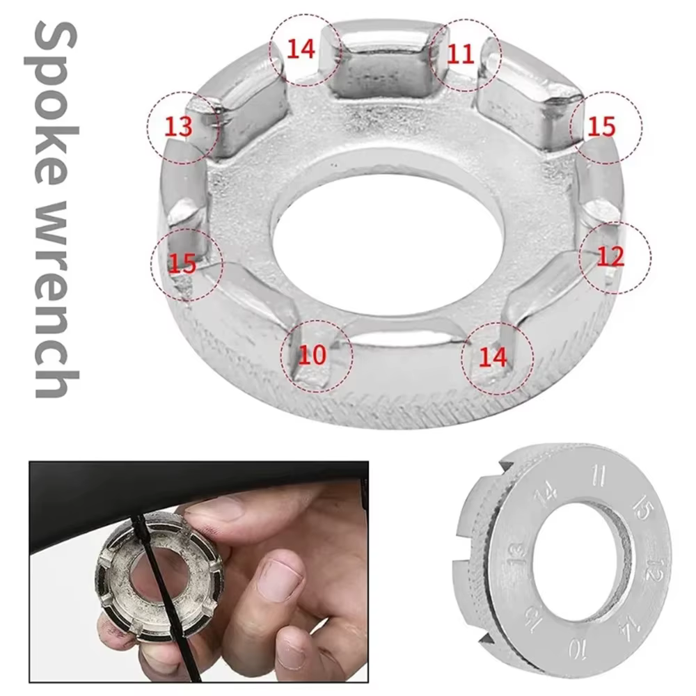 Clé à rayons de vélo, outils de cyclisme, roues en acier, accessoires vtt, 1 pièce