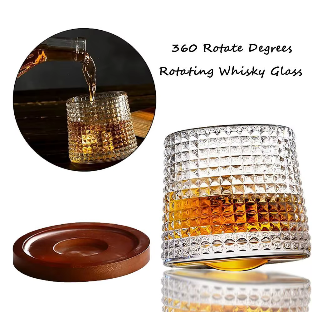 Bureau à domicile avec Base tasse en verre cristal rhum
