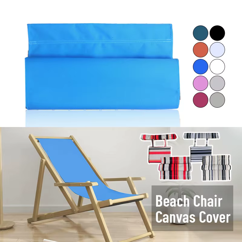 Housses de siège en toile imperméables pour chaise de plage (sans chaise), housse de remplacement pour chaise pliante, accessoires pour la cour et la maison