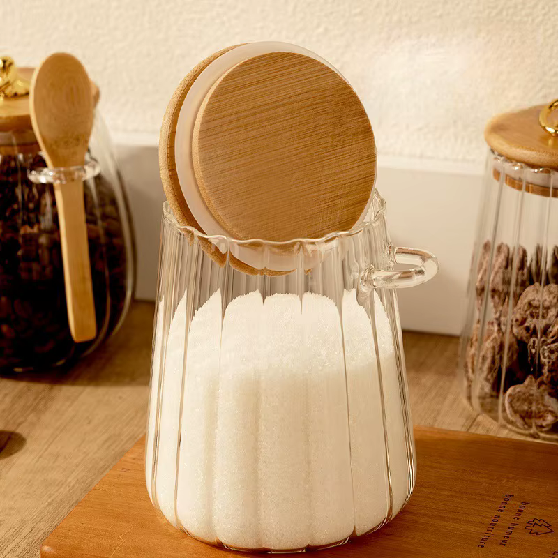 Récipient alimentaire bouteilles de stockage de cuisine pot hermétique en verre Grains thé