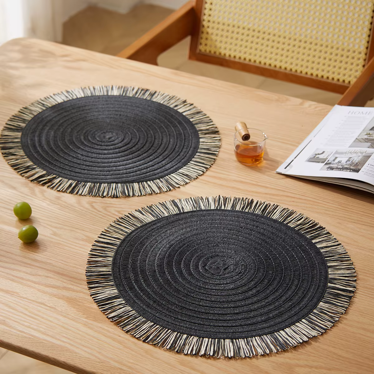 Ensemble de 6 sets de table ronds pour table à manger