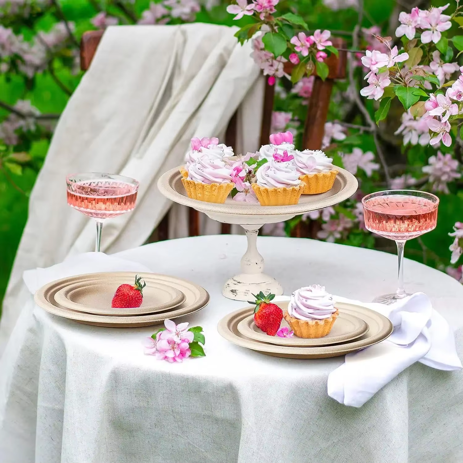 Assiettes en papier jetables 9/7/6 pouces