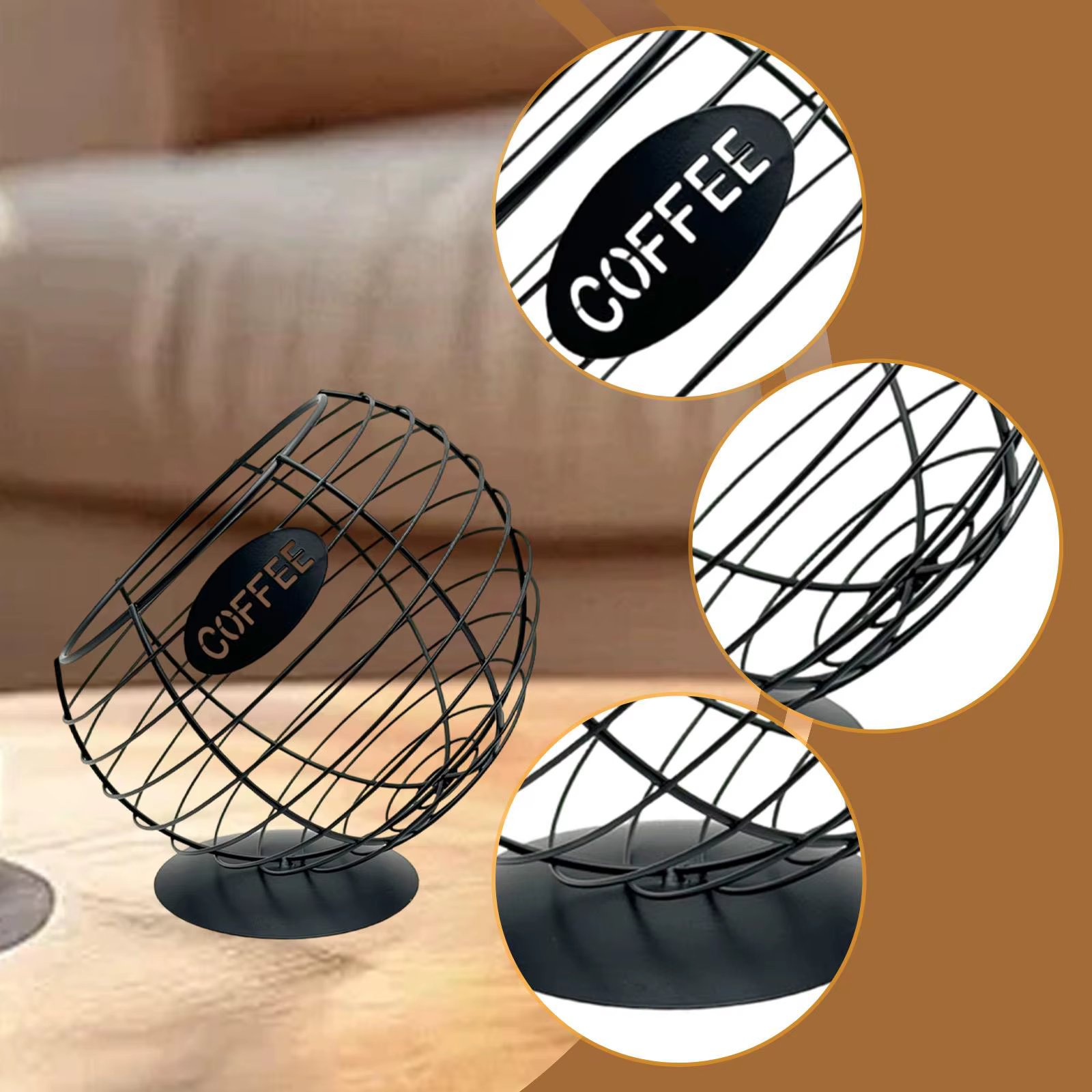 Organisateur de capsules de café en fil de fer