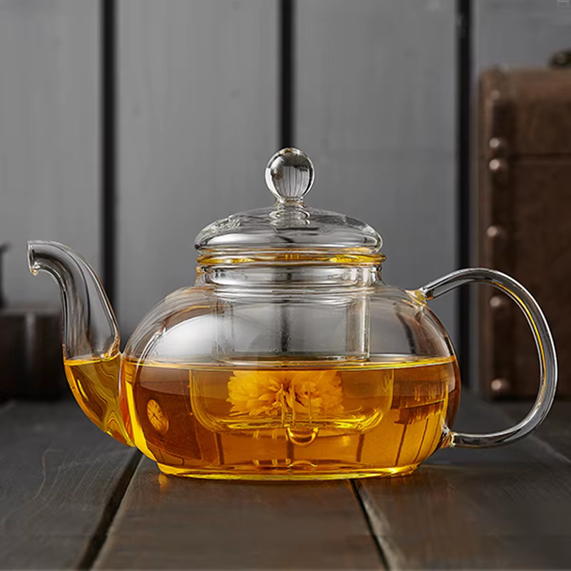Théière en verre transparent de 400/600/1000ml