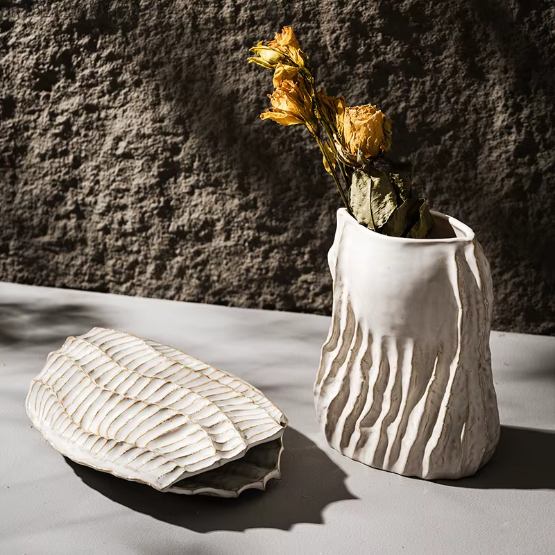 Vase en céramique Vintage Style Wabi Sabi