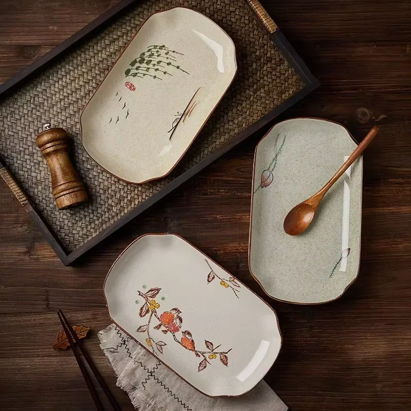 Assiette à poisson en céramique colorée UnderVest Ze