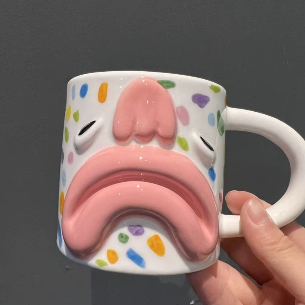 Mug à café en céramique double face sûr et amusant