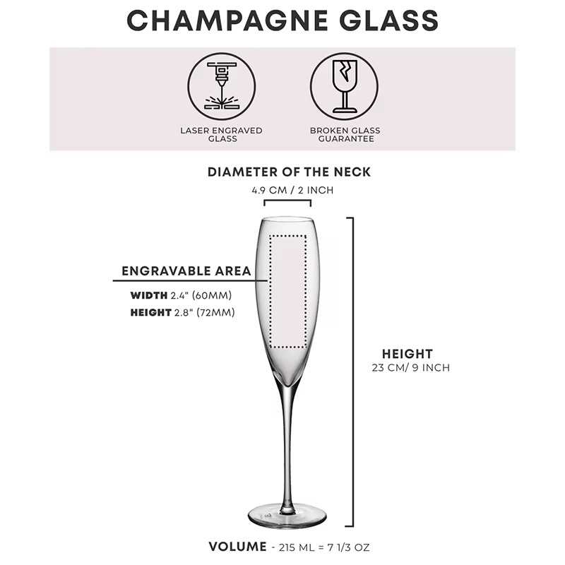 Flûte à Champagne personnalisée pour mariage