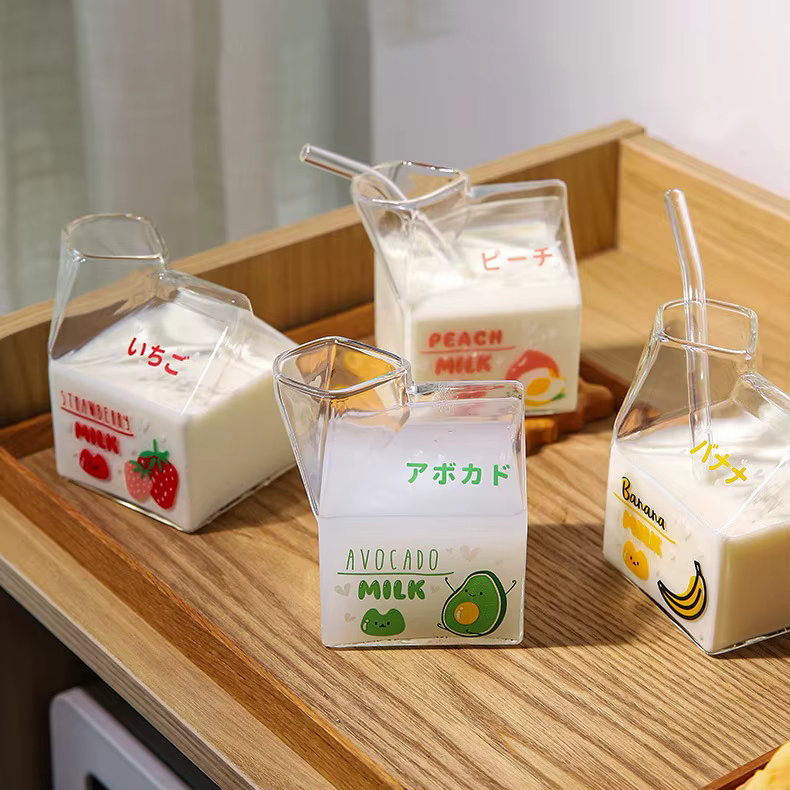 Verre de lait carré de 12oz 350ml
