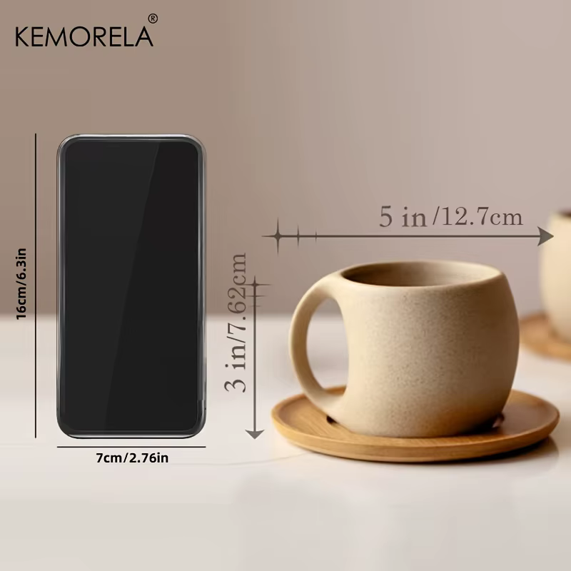 KEMORELA tasses à café et soucoupes en céramique tasse d'eau Simple 220ml petit déjeuner lait avoine boisson